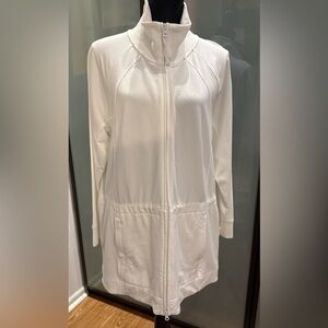 T by Talbots White Full-Zip Jacket